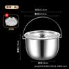 Olla para Filtro de Aceite de Acero Inoxidable Transfronteriza Engrosada con Tapa y Asa Cuenco para Manteca Sartén Profunda para Freír Hogareño Batidor de Huevos Tanque de Almacenamiento de Aceite