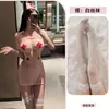 Lencería Sexy Hueca Puro Deseo Enfermera Atuendo Sin Quitar Transparente Caliente Tentación Malla Sexy Uniforme Pijama
