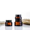 Tarro de Vidrio Inclinado para Crema 30g, Tarro Sellado para Contorno de Ojos, Tarro Dispensador Cosmético, Tarro de Vidrio Ámbar para Crema 50g, Tarro para Crema Facial