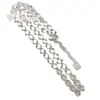 Collar de Cadena Estrellada Brillante Estilo Coreano Plata de Ley S925 Cuenta Oval Hueca Facetada Ensamblada Diseño de Nicho
