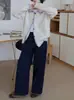 Cardigan de Lã 100% Tricotado à Mão com Cor Contrastante Iceland Blue Iceland'650G de Alto Peso para Mulheres