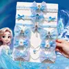 Colar com Presilha de Cabelo Infantil, Acessórios de Cabelo Frozen para Meninas, Joia de Corrente para Testa de Menininha, Adorno de Cabeça da Princesa Elsa, Acessórios de Cabelo
