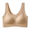 Ropa interior sin costuras para mujer, chaleco transpirable inalámbrico push up grande delgado de alta elasticidad anti-flacidez soporte suave brasier para mujer