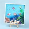 Miaojia niños diy hecho a mano crema pintura bandeja de plástico pintura padre-hijo creativo textura oceánica marco de fotos pintura paquete de material al por mayor