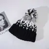 Gorro de Invierno con Capucha para Mujer para Personas de Mediana Edad y Mayores, Gorro de Punto de Terciopelo Plus para Mamá con Calentador de Cuello para Ciclismo, Gorro de Punto Cálido y a Prueba de Viento