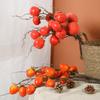 Fruta artificial para venta al por mayor, decoración de Año Nuevo Chino para el hogar, boda, decoración para sesión de fotos, decoración de caqui falso, fruta de espuma