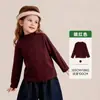 Ropa Infantil Amila 26 Invierno Nuevo Estilo Camisa Térmica de Forro Polar de Cuello Medio Alto de Una Pieza para Niñas Top Cálido Antibacteriano Infantil