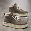 Otoño 2025 Nuevas Botas de Trabajo para Hombre Zapatos de Trabajo Retro Botas Martin Zapatos Deportivos de Suela Gruesa Tenis Casuales