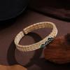 Nueva Pulsera Qianli Jiangshan para Mujer Estilo Nacional Retro Color Esmaltado Dorado Chapado en Oro 999 Plata Esterlina Fabricante Venta al por Mayor