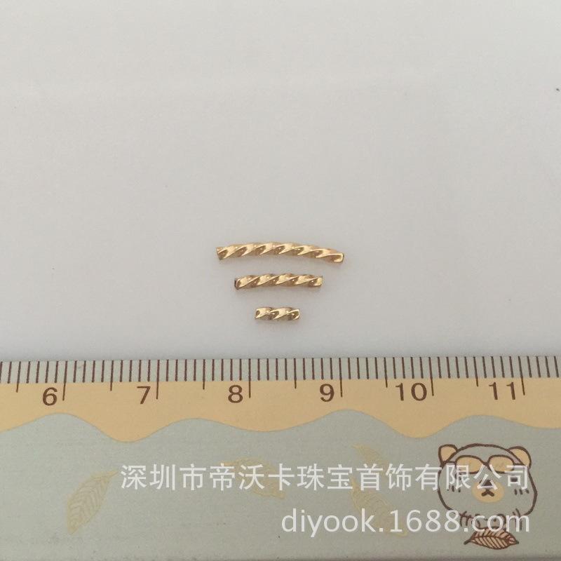 14k包金扭纹方管-6