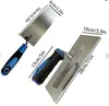 Llana Dentada, Llana de Acero Inoxidable para Enlucido, Espátula de Albañilería, Espátula para Masilla, Herramienta para Enlucido, Herramienta para Cemento, Herramienta para Colocación de Azulejos, Herramienta Mágica para Colocación de Azulejos