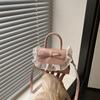 Mini Bolsa Feminina 2025 Novo Estilo Coreano Fresca e Doce Renda Bolsa de Ombro Transversal Bolsa de Trabalho Fashion