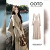 Vestido justo com decote V, saia longa de tricô para mulheres, novo estilo outono 2026, conjunto de roupa bonito, elegante bodycon