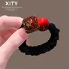 Diadema de Pelo de Gama Alta 2026 Modelo Nuevo Scrunchie Rojo Diadema para el Cabello para Mujeres Peinado de Moño Elástico para el Cabello para el Año de Nacimiento Accesorio para el Cabello