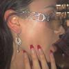 Gafas de Sol Retro Llama de Mercurio Estilo Europeo y Americano, Moda SexY Milenio Y2 Forma Cóncava Personalizadas Sin Montura de Una Pieza