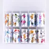 Pegatinas para uñas populares mariposa papel de transferencia serie de flores tema especial transfronterizo para Amazon popular 2021 Nuevo