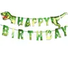 Fiesta temática de dinosaurios Tyrannosaurus Rex vajilla desechable vaso de papel plato juego para fiesta de cumpleaños infantil mantel de PE decoración