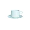 Taza de café de cerámica roja simple y creativa, juego de taza y platillo de color sólido, venta al por mayor, taza de té de la tarde y platillo con logotipo