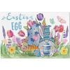 Individual de Pascua Transfronterizo Conejo Zanahoria Casa de Campo Country Mantel Individual Decorativo de Lino Estampado Juego de 6 Piezas Individual