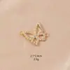 Colgante de Mariposa con Goteo de Aceite y Pedrería Cortada en Aleación de Zinc Transfronteriza Accesorios de Joyería Colgante para Llavero Accesorios para Joyería DIY