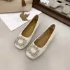 Nuevos Mocasines Coreanos de Malla con Pedrería 2026 Estilo Primavera/Verano con Hebilla Cuadrada, Tacón Grueso Cuadrado Rojo, Boca Baja Zapatos para Mujer