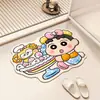 Alfombrilla de Suelo Shin-Chan con Crayón Dopamina Alfombrilla de Suelo de Barro Diatomeas Alfombrilla de Baño Alfombrilla Absorbente para Pies de Baño Felpudo de Entrada