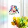 Fun-j006 laser galhos coloridos pássaro flores janela de vidro embelezamento adesivos decorativos para janela atacado