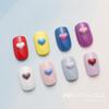 Joyería japonesa para uñas Red pequeña tridimensional amor accesorios para uñas resina decoración de uñas 8 colores diamante plano al por mayor