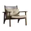Sillón Individual Retro Nórdico, Sofá de Madera Maciza para Hotel, Casa de Huéspedes, Balcón de Ocio, Recepción de Sala de Estar, Sillón de Ocio