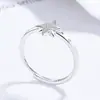 Anillo de Estrella de Ocho Puntas de Plata de Ley 925 para Mujer, Diseño Personalizado, Anillo Abierto de Estrella Radiante Ajustable, Joyería de Plata de Moda