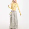 Jeans retro americanos con estampado de leopardo para mujer, nuevo estilo otoño 2026, de cintura alta, holgados, pierna ancha, pantalones rectos elegantes de estilo callejero