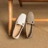 Mocasines de tacón grueso para mujer, sin cordones, con diseño de camelia, súper suaves, puntera cuadrada, estilo francés, cómodos para los pies