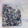 1440 Piezas de Joyería de Diamantes Planos para Uñas, Lujo Ligero, Elegantes Diamantes Azules para Uñas en Forma de Ojo de Caballo Torcido Mini Grandes y Pequeños
