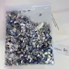 Diamantes para Uñas con Base Plana Joyería para Uñas al por Mayor 1440 Grandes y Pequeños Forma de Gota Marquise Azul Elegante Forma Especial Diamantes para Uñas