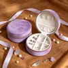 Caja de joyería portátil directa de fábrica con espejo, caja de joyería de lujo de alta gama, caja de almacenamiento de pulsera de cristal, collar, pendientes al por mayor
