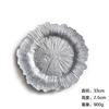 Estilo Escandinavo Copo de Nieve Plato de Fruta de Vid Plato Sol Dorado Ensalada de Frutas Restaurante de Bistec Plato para Comida Occidental Electrochapado Plato Elegante