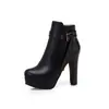 Hebilla de Cinturón Elegante Botas de Caballero Europeas y Americanas Nuevas Botines Botas de Tacón Grueso Alto Botas de Comercio Exterior de Amazon 40-50