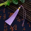 13CM Seda de Hielo Borla Nudo Chino Accesorio Colgante para Coche Material Hecho a Mano DIY Borla de Abanico Hilo Dorado Bicolor Borla Colgante Pequeña