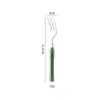 Juego de Cuchillo, Tenedor y Cuchara de Acero Inoxidable 304 y Acrílico con un Diseño Elegante para Comer al Estilo Occidental, Exquisito Cuchillo para Bistec, Tenedor para Café y Cuchara para Postre