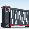 Fábrica de porta de correr seccionada elétrica unidade governamental e empresarial porta reta trilho de liga de alumínio porta de correr sem trilho porta inteligente de pátio industrial