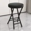 Silla Plegable para Uso Doméstico con Respaldo Suave, Silla de Escritorio Simple, Taburete Plegable para Dormitorio, Taburete Pequeño para Balcón, Taburete Redondo Portátil