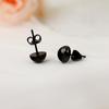 Pendientes de acero inoxidable 316 totalmente combinables, pendientes de mujer exquisitos de alta calidad con hemisferio negro, joyería de moda para las orejas al por mayor