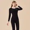 Parches Térmicos de Lana de Grafeno Antibacterianos de 10A para Rodilla y Cuello Conjunto de Ropa Interior Térmica para Hombres y Mujeres Ropa de Otoño a Juego para Parejas