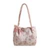 Bolso Grande con Estampado de Mariposas Pequeñas Frescas para Mujer 2024 Verano Nuevo Estilo Artístico Bolso de Hombro Bolso Tote de Clase