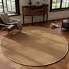 Tapete de Chão Personalizado Estilo Vintage para Sala de Estar, Tapete Redondo de Sisal Sintético para Fotografia de Sofá, Lavável à Máquina, Uso Doméstico, Limpável
