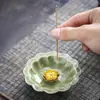 Soporte de incienso estilo chino para cuatro estaciones, para el hogar, interior, ceremonia del té, aleación, loto, hilo, quemador de incienso, cerámica, creativo, quemador de aromaterapia, adornos