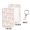 Estilo Ins Flores Frescas Set de Identificación de Estudiante Tarjeta de Comedor Insignia Portatarjetas Tarjeta de Campus Autobús Yangchengtong Metro