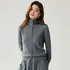 Nova coleção outono e inverno: Cardigã de malha de cashmere de gola alta, macio e confortável para mulheres, top de lã liso com decote solto