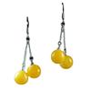 Pendientes antiguos de cera de abejas, color amarillo pollo, pendientes femeninos de plata s925, pendientes de pera azul ámbar, nuevos