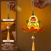 Festival de Mediados de Otoño Linterna Brillante Vinilo Infantil Portátil Colgante de Conejo 2026 Conejo de Jade Decoración de Linterna Brillante para Puestos